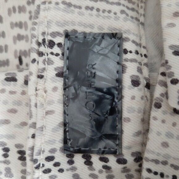 MOTHER Looker Ankle Fray Slipstream in Silver Strand Slim Jeans Sz 24 - Picture 12 of 15